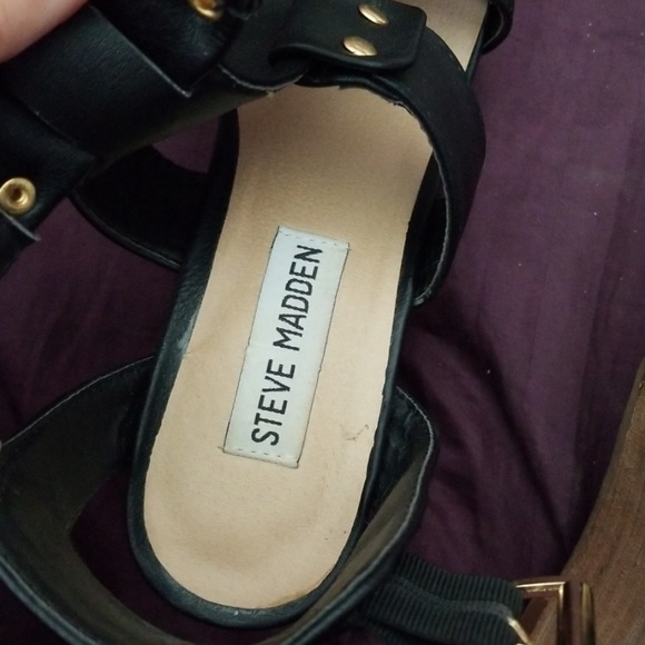 Steve madden black wedges size 6.5 - Picture 5 of 6